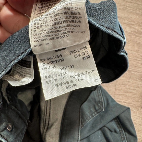 Levis 511 Jeans Mens 31x32 Denim Blue Dark Western Rodeo Denim Actual 31x28 - Picture 4 of 12